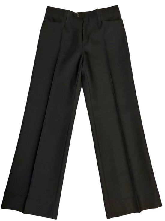 Chloe Pants - Chloé Black Wool Silk Wide Leg Tailored Trousers Made France FR 40 US 8